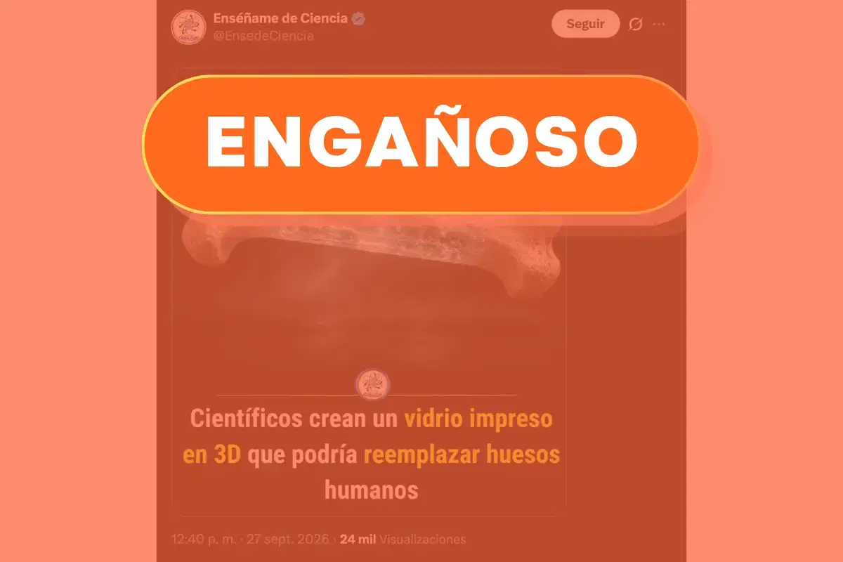 Vidrio 3D no reemplaza huesos humanos, es engañoso
