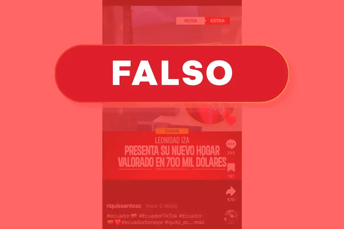Desmentido: Video de la "mansión" de Leonidas Iza es falso
