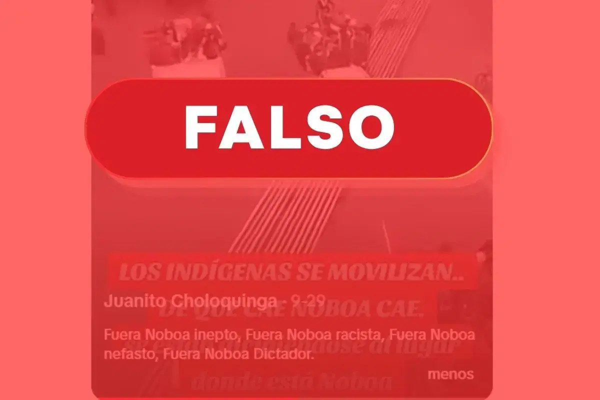 Video viral sobre movilizaciones indígenas contra Noboa es falso