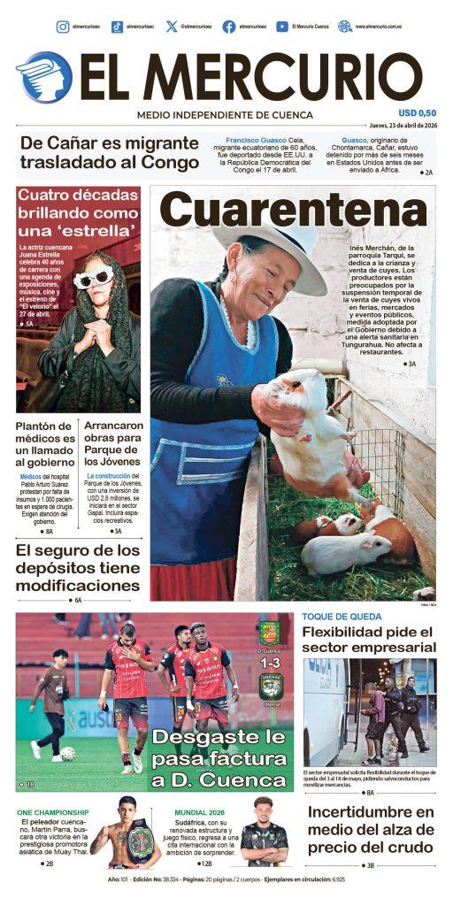 Portada del 23 de abril de 2026