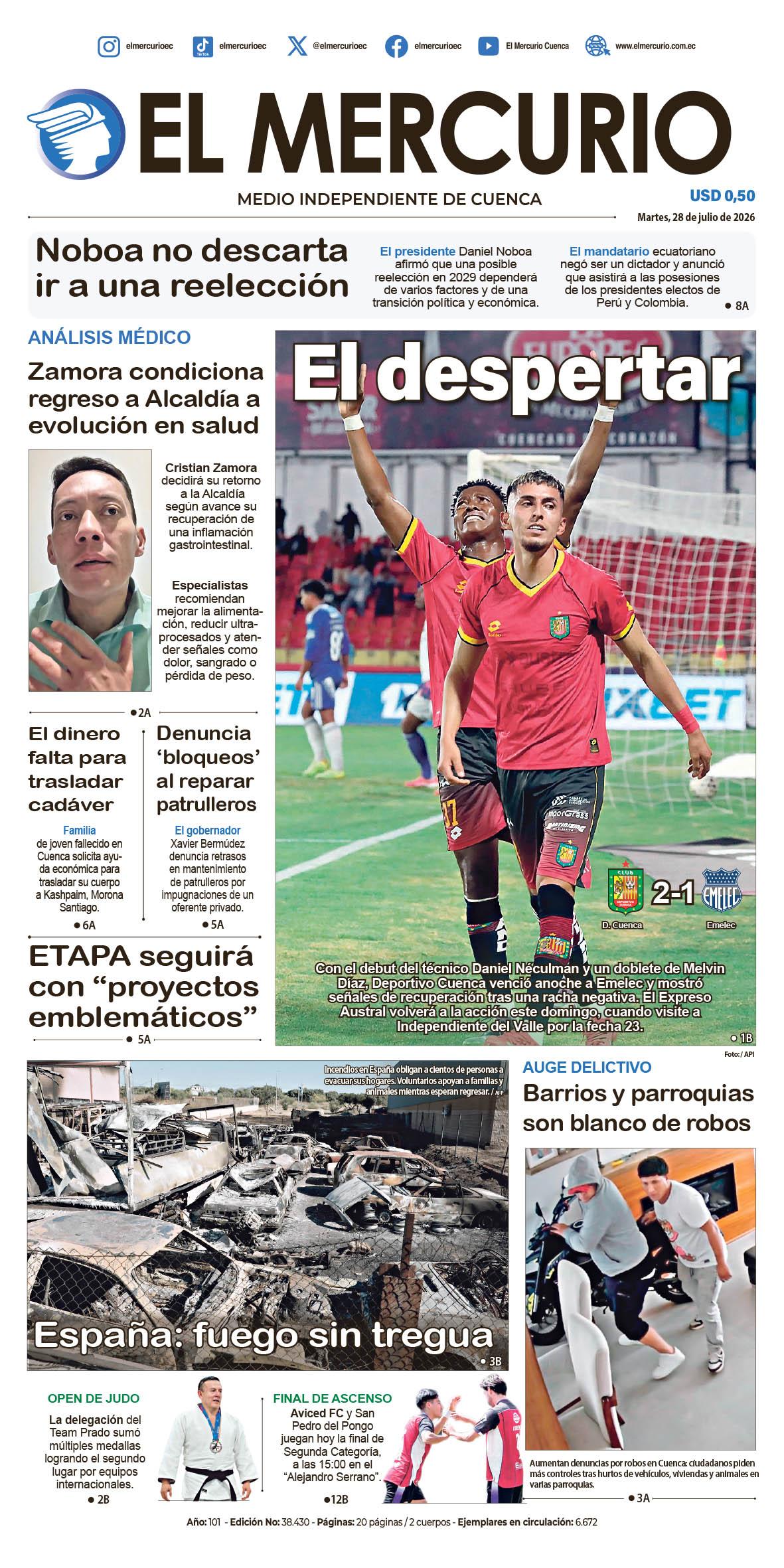 Banner: Resumen de noticias: Acontecer en Azuay y Cuenca - 28 julio 2026