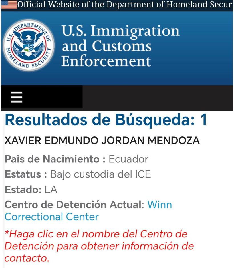 Winn Correctional Center: prisión de ICE donde está Xavier Jordán en Luisiana