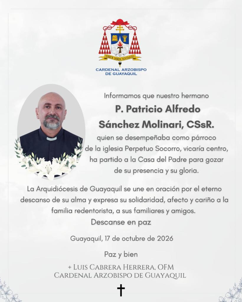 Informe técnico pendiente sobre accidente en iglesia de Guayaquil