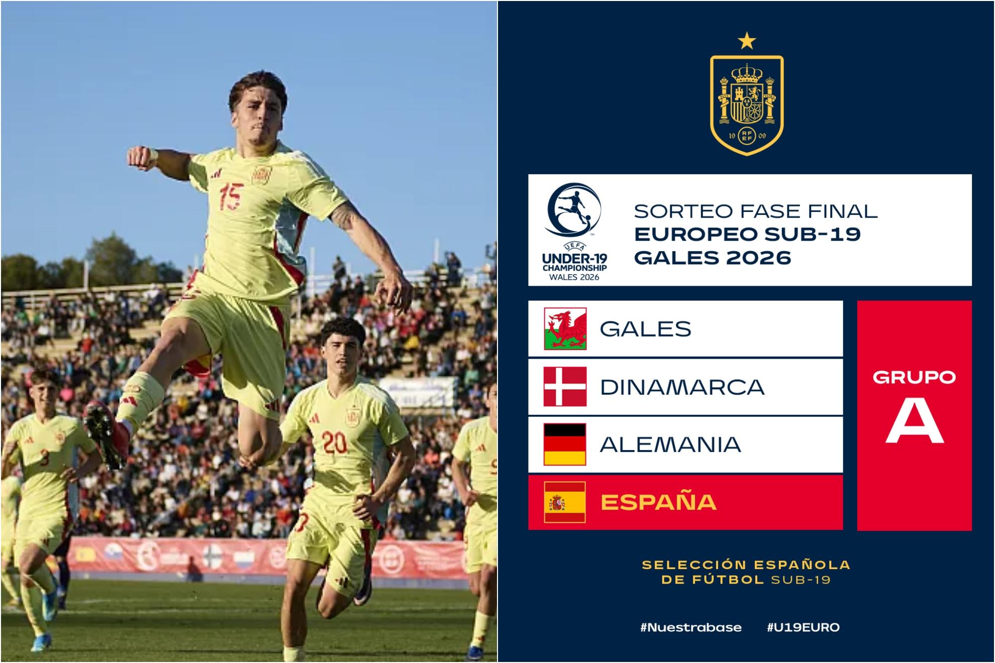 España enfrenta a Gales, Dinamarca y Alemania en el Europeo Sub-19