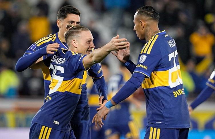 ¡Sin Enner Valencia! Boca remontó a Recoleta y ganó 3-1 en la Sudamericana