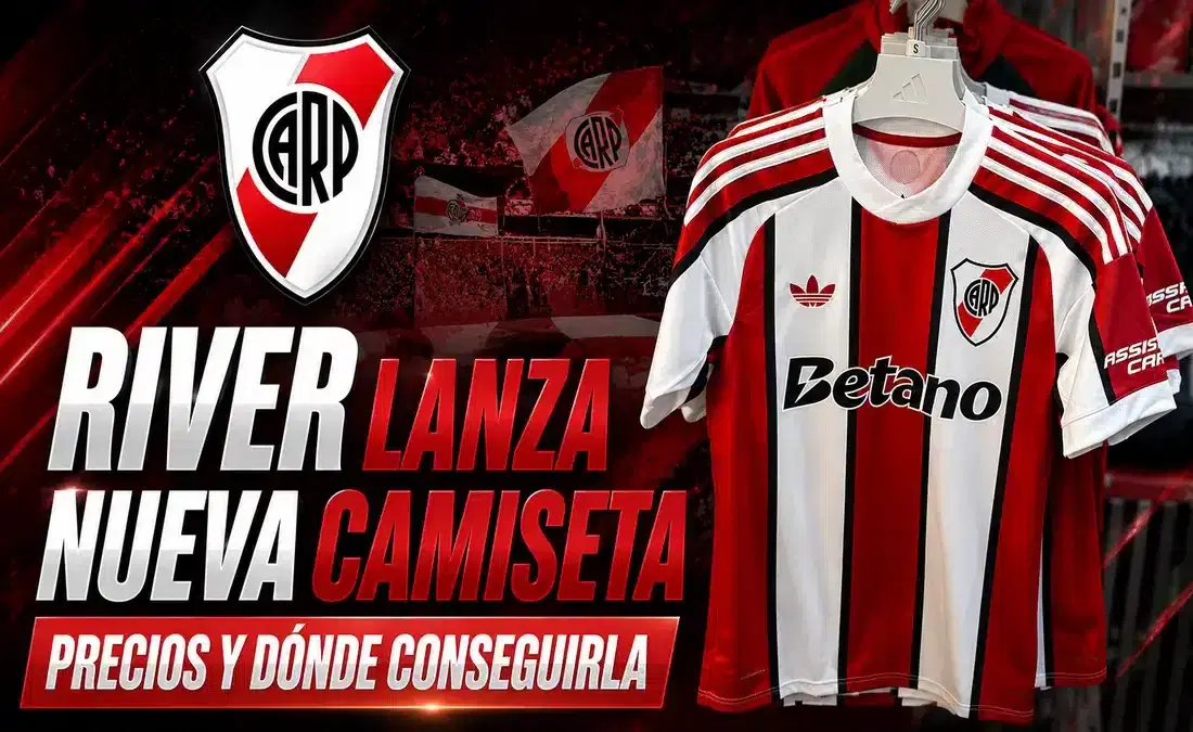 La camiseta tricolor de River que celebra su aniversario