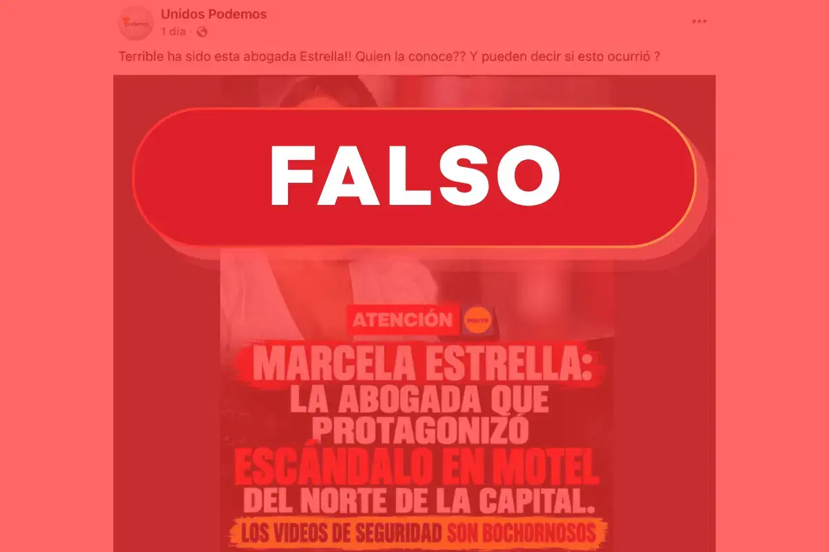 Marcela Estrella: montaje falso de 'escándalo' en motel