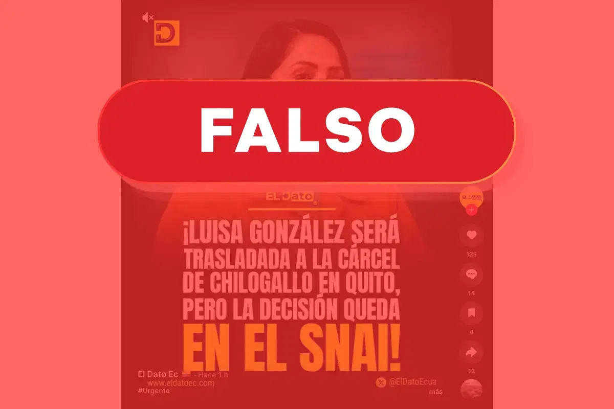 SNAI desmiente traslado de Luisa González a la cárcel de Chillogallo