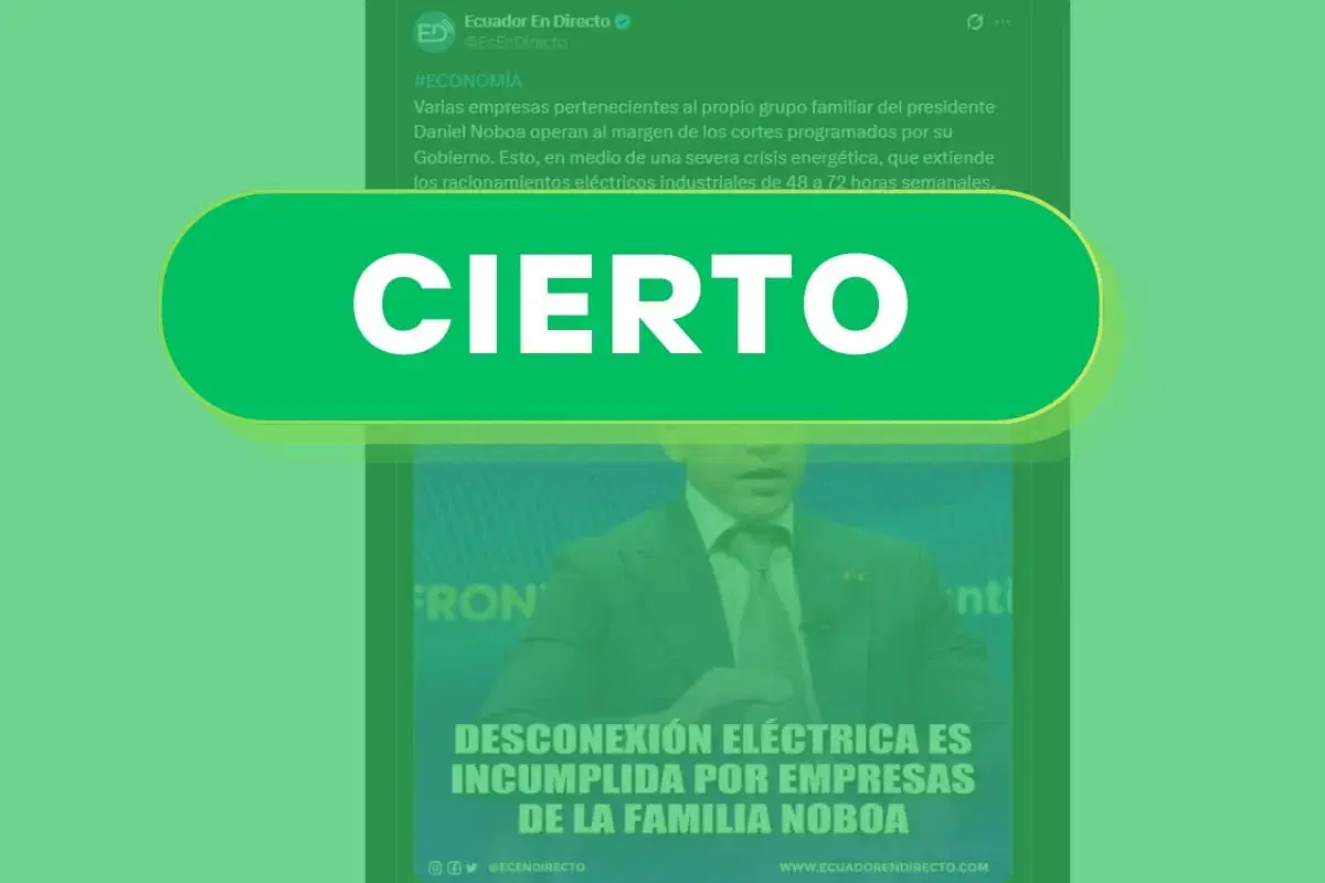 Firmas de la familia Noboa figuran en lista de incumplimientos eléctricos