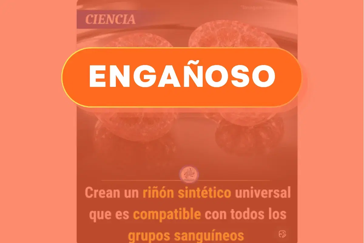 Engañoso: no existe un riñón sintético universal compatible