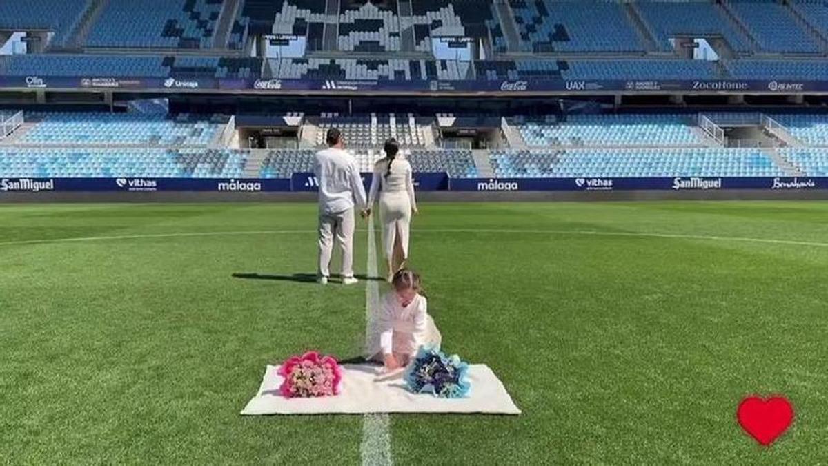 Alfonso Herrero reveló el género de su futuro hijo en La Rosaleda