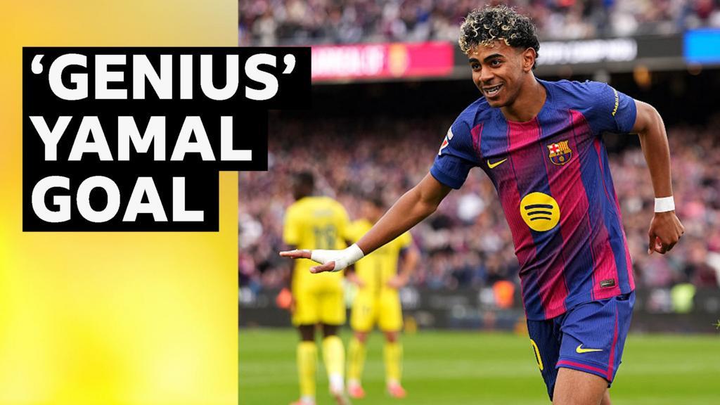 Lamine Yamal firma hat-trick y Barcelona 4-1 Villarreal