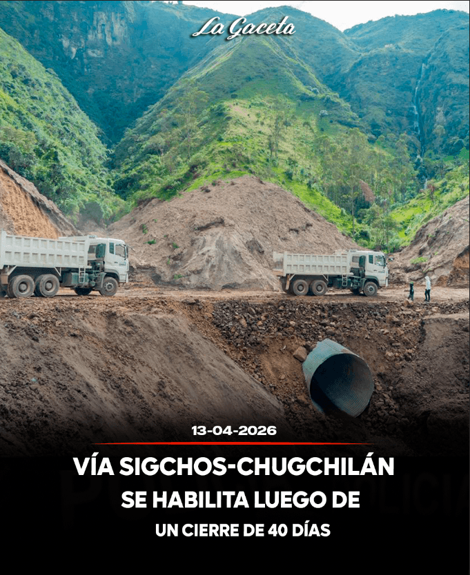 Reabren vía Sigchos-Chugchilán tras cierre de 40 días por deslave