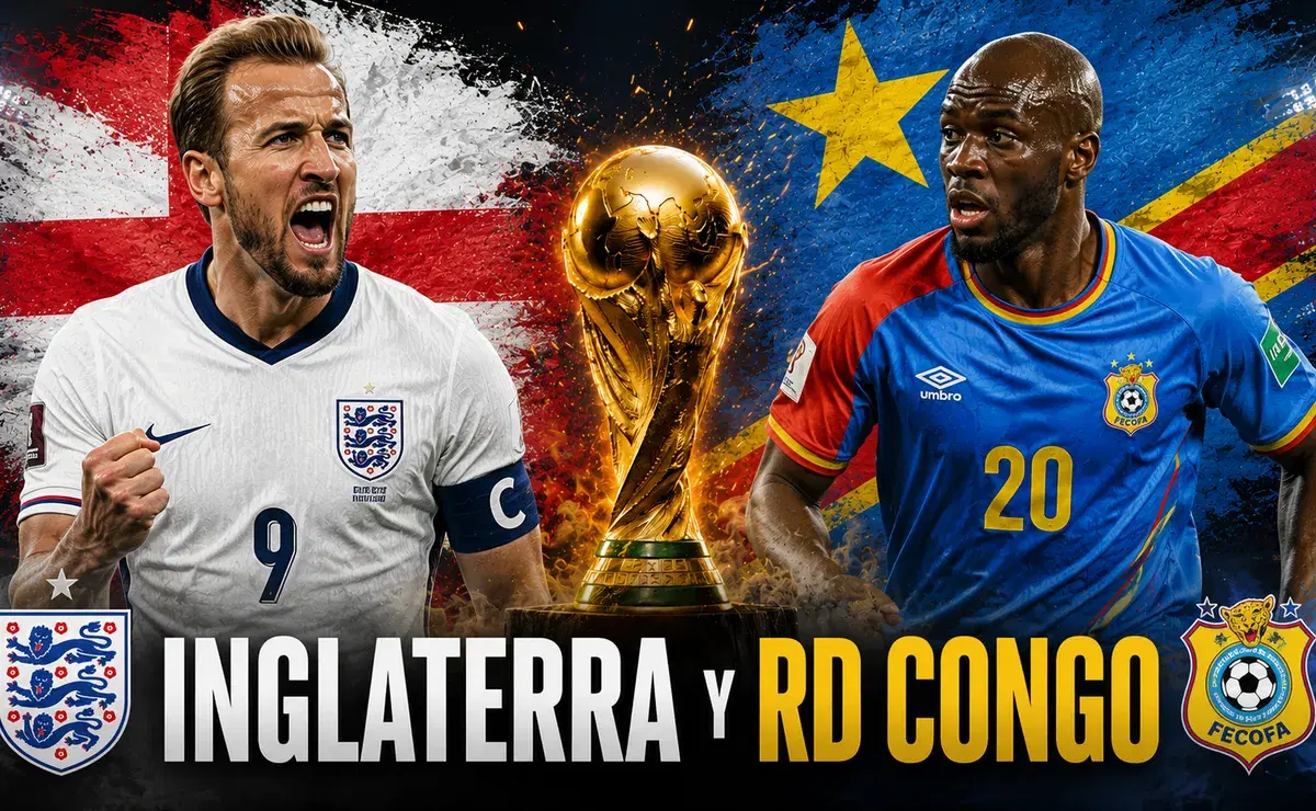 Inglaterra y RD Congo se miden en los dieciseisavos del Mundial 2026