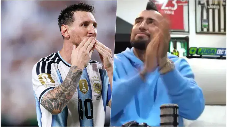 Arturo Vidal alaba a Lionel Messi tras hacer historia en el Mundial: “El único que juega en Argentina”