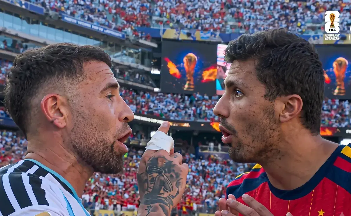 El desmemoriado Nicolás Otamendi mostró que es un mal ganador y perdedor tras un tenso diálogo con Rodrigo tras el 1-0 de España en la final.