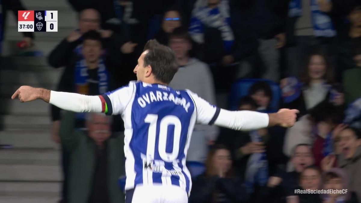 Oyarzabal aparece en el minuto 37 y encamina la victoria de la Real: 3-1 ante el Elche en LaLiga EA Sports