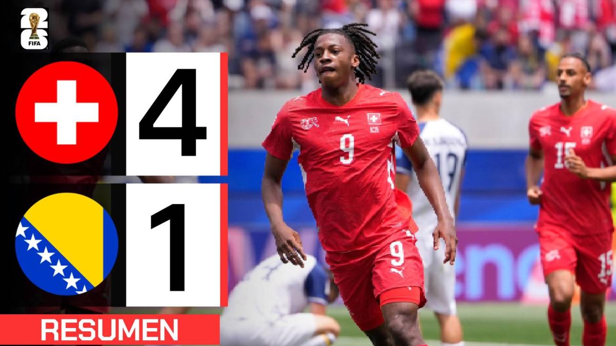 Suiza hizo trizas a Bosnia con una goleada de escándalo en el Mundial 2026 (VIDEO)
