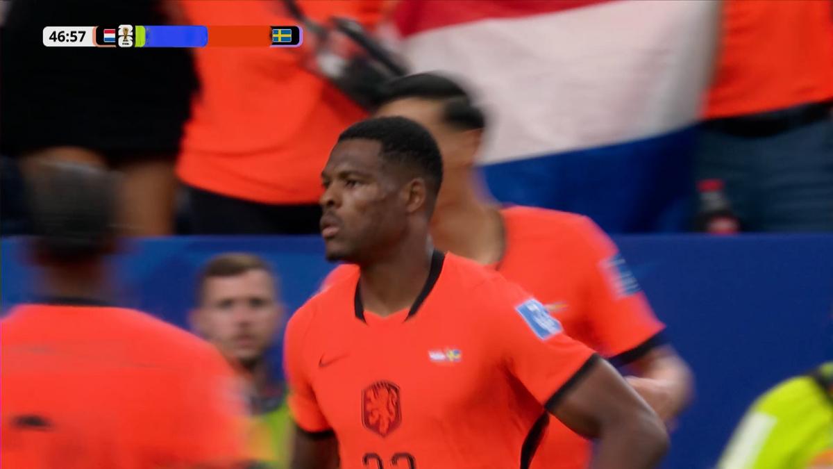 Gol de Cody Gakpo (3-0) en el Países Bajos 5-1 Suecia