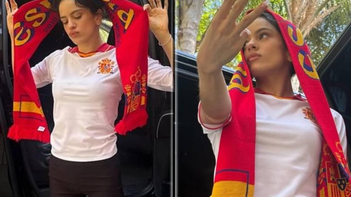 La viral bufanda de Rosalía en apoyo a la selección de España en el Mundial 2026
