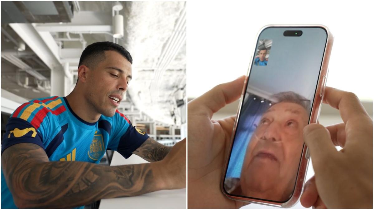 La emotiva videollamada de Pedro Porro con su abuelo: "Me empujó para que marcara el gol"