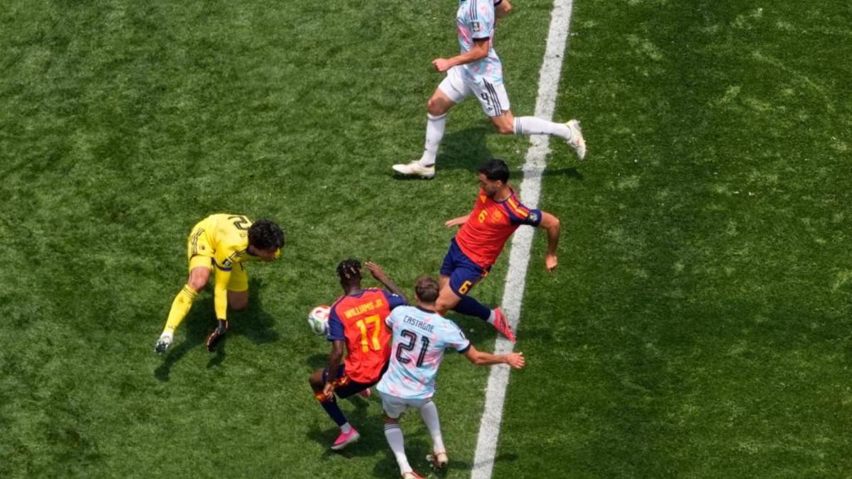 Gol decisivo de Mikel Merino en la victoria de España ante Bélgica (2-1) en el Mundial 2026