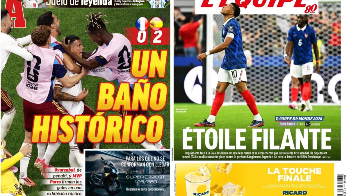 Las portadas del día: un baño histórico y un palo en Francia