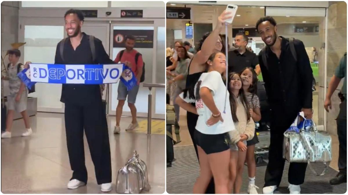 Pierre-Emerick Aubameyang ya se encuentra en A Coruña para unirse al Deportivo
