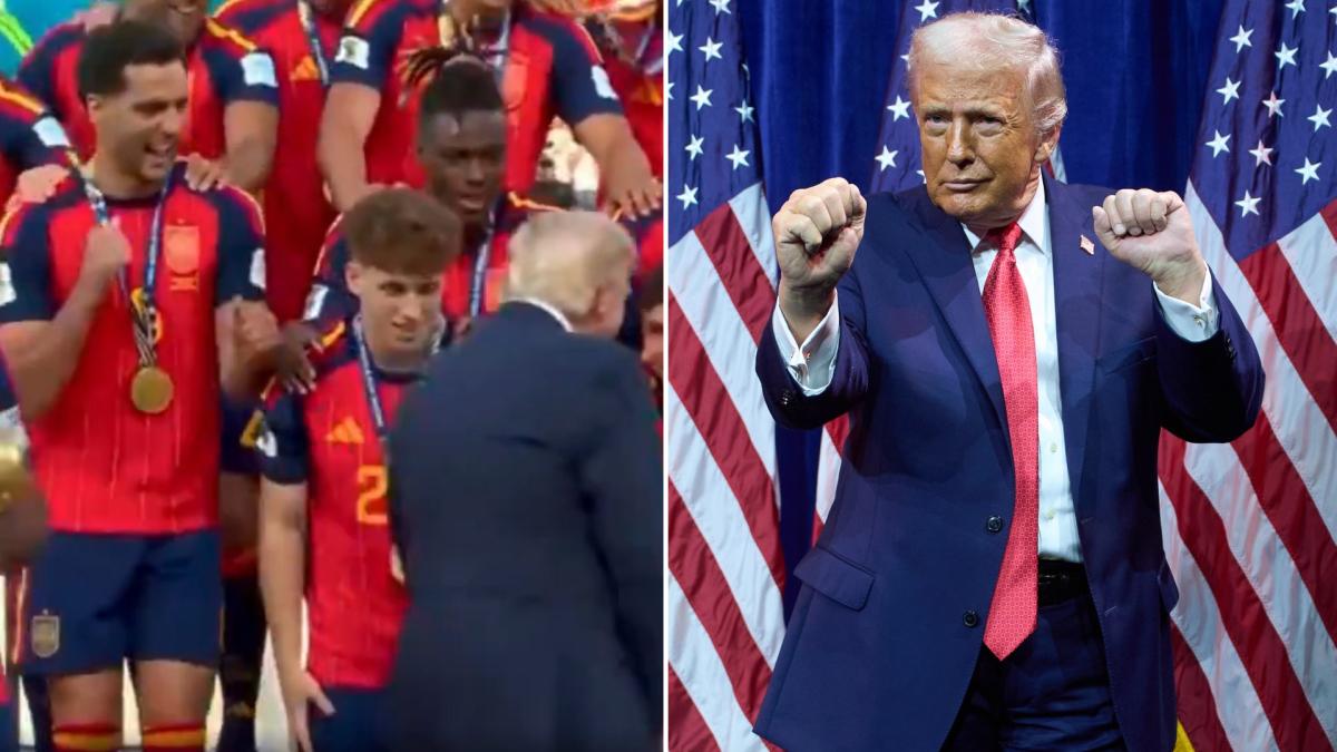 El baile de Mikel Merino a espaldas de Trump: momentazo viral