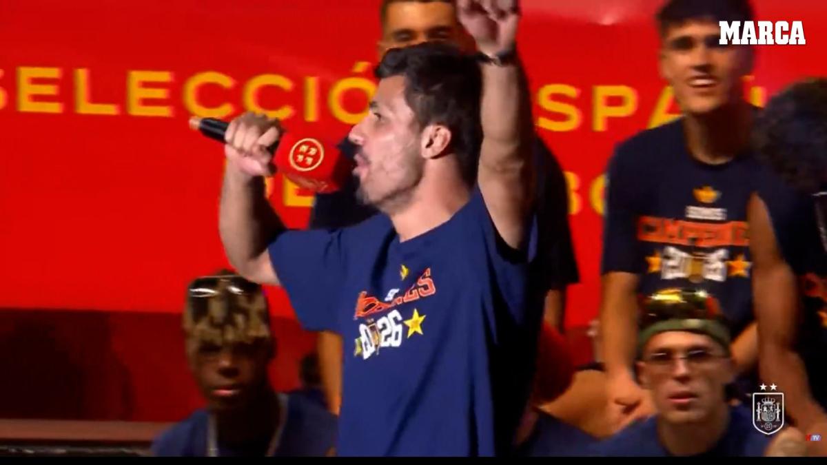 La celebración de Rodri tras el Mundial 2026: pasillo de collejas y gritos patrióticos