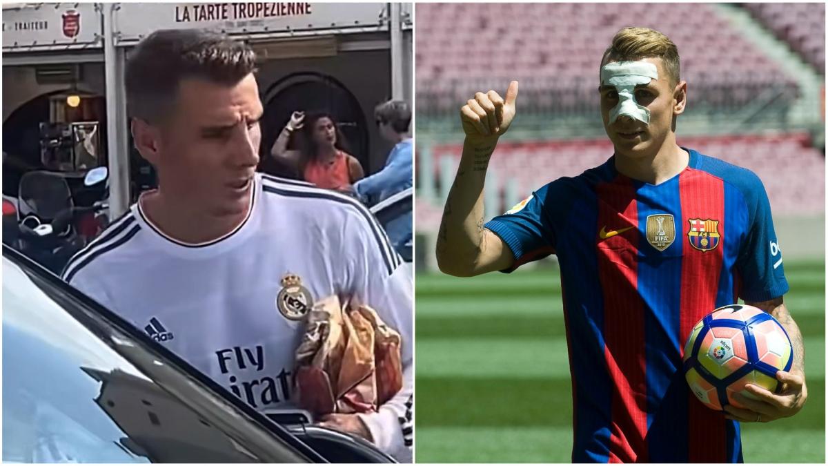 El ex del Barça que apareció... ¡con la camiseta del Real Madrid!