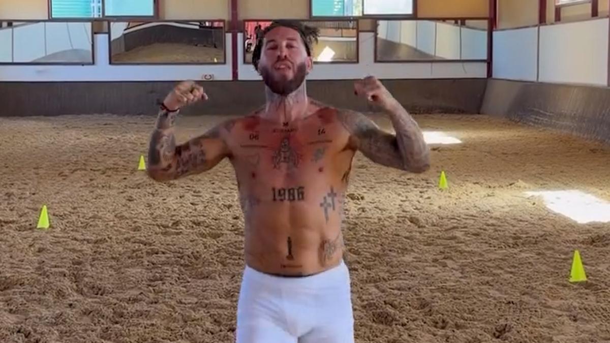 Sergio Ramos se exige en su finca: otro día en la oficina