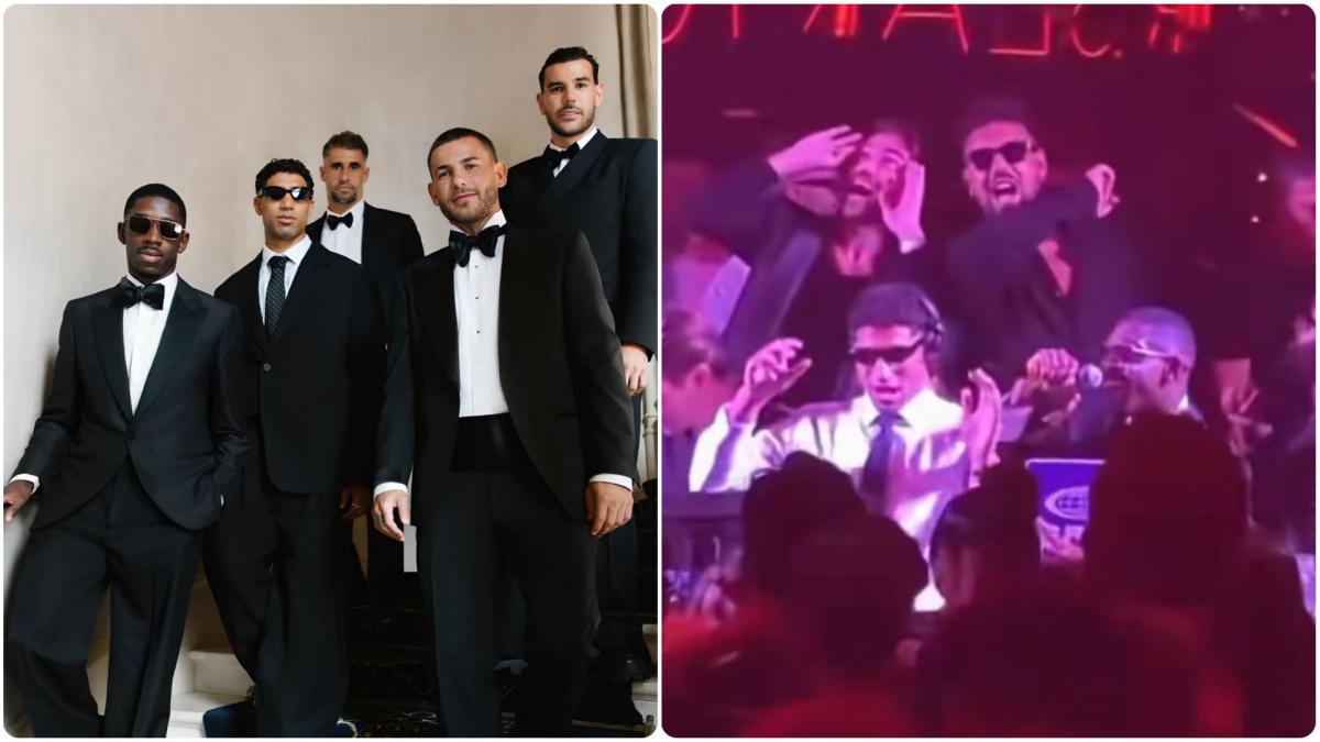 DJ Hakimi y Dembélé cantante: el show de los jugadores del PSG en la boda de Lucas Hernández