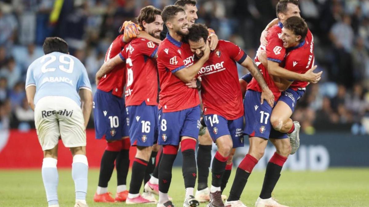 Osasuna consigue primera victoria tras intensa remontada en Balaídos