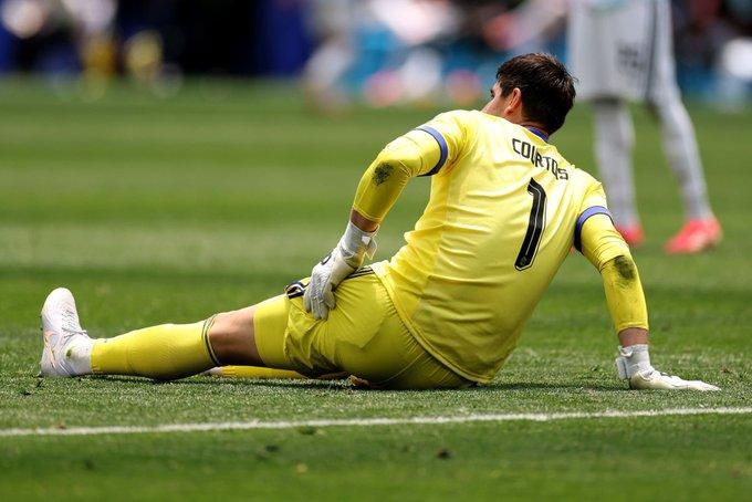 Courtois explicó su lesión ante España