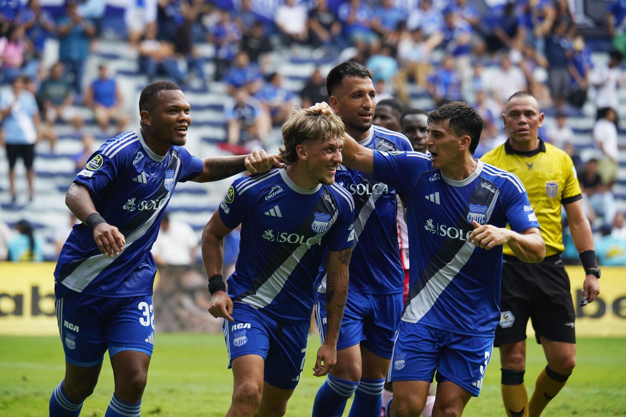 Emelec resurge con doblete de Luca Klimowicz, superando 2-1 a Técnico Universitario en la LigaPro
