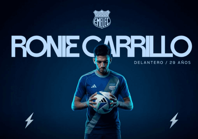 OFICIAL: ¡RONIE CARRILLO YA ES HINCHA DEL BOMBILLO! Emelec confirma el fichaje del delantero ecuatoriano