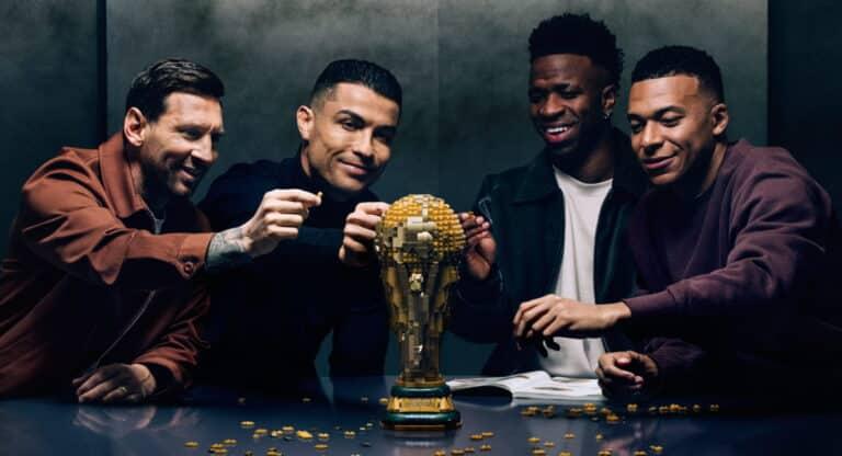 Ronaldo, Messi, Mbappé y Vinicius en el anuncio LEGO del Mundial 2026