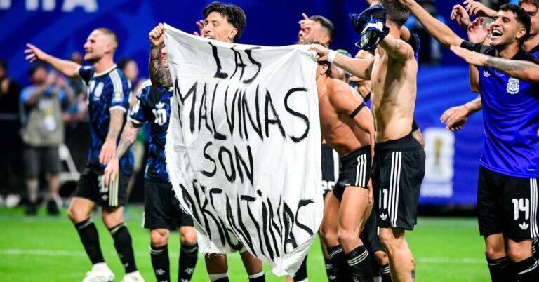 FIFA investiga por exhibición de bandera polémica de Argentina
