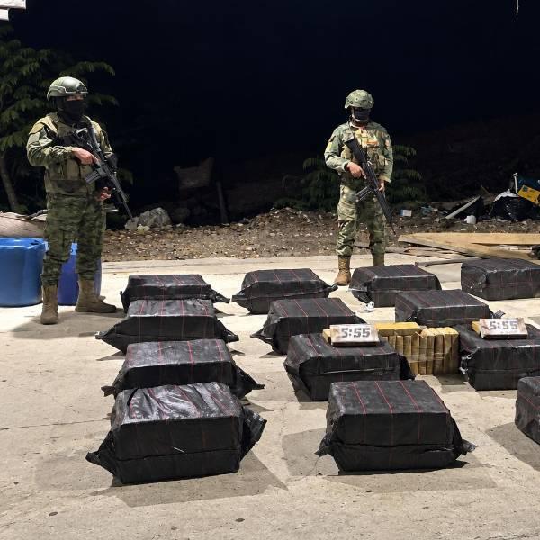 Fuerzas Armadas incautan droga en finca de Santa Elena